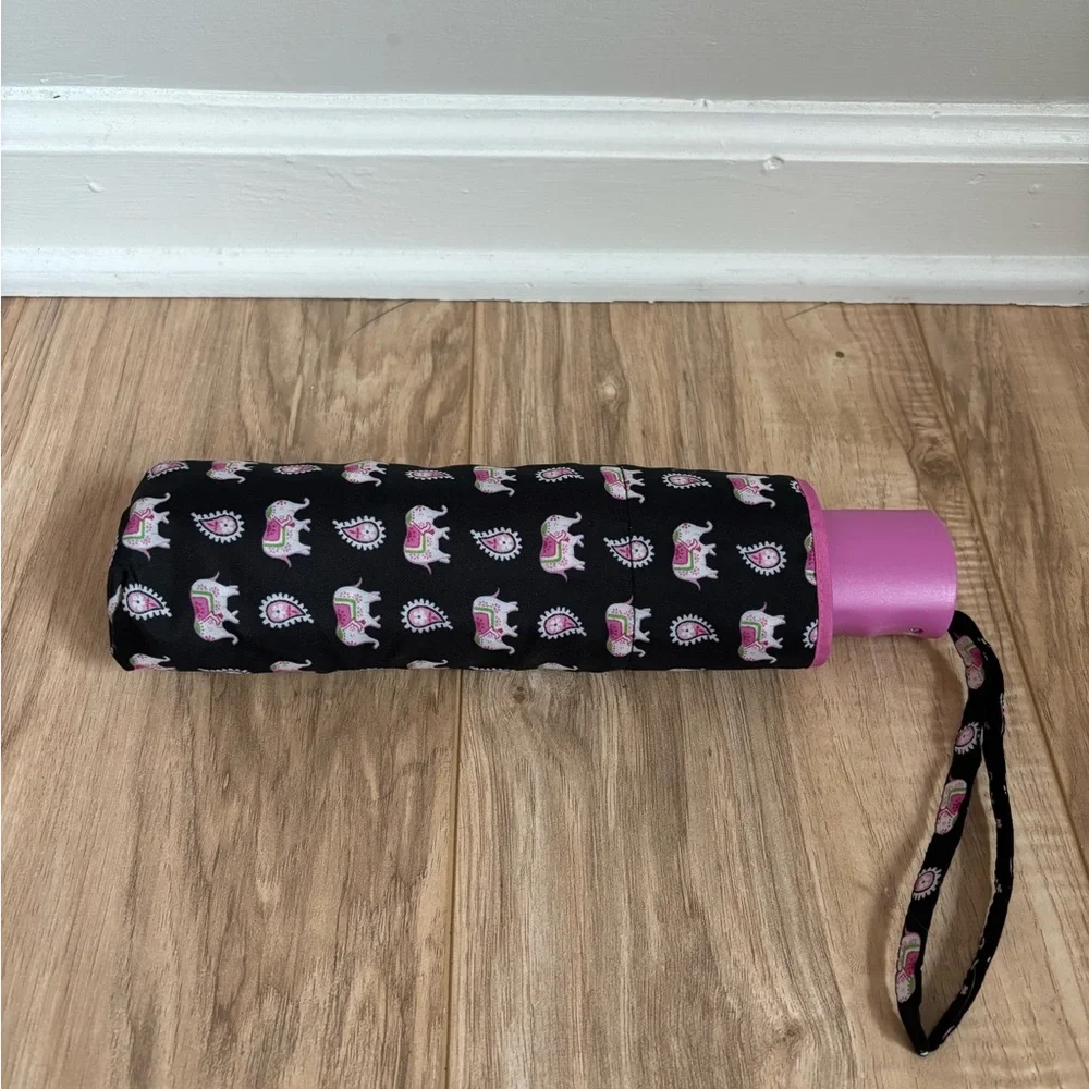 Vera Bradley Black and Pink Umbrella - Picture 1 of 3
